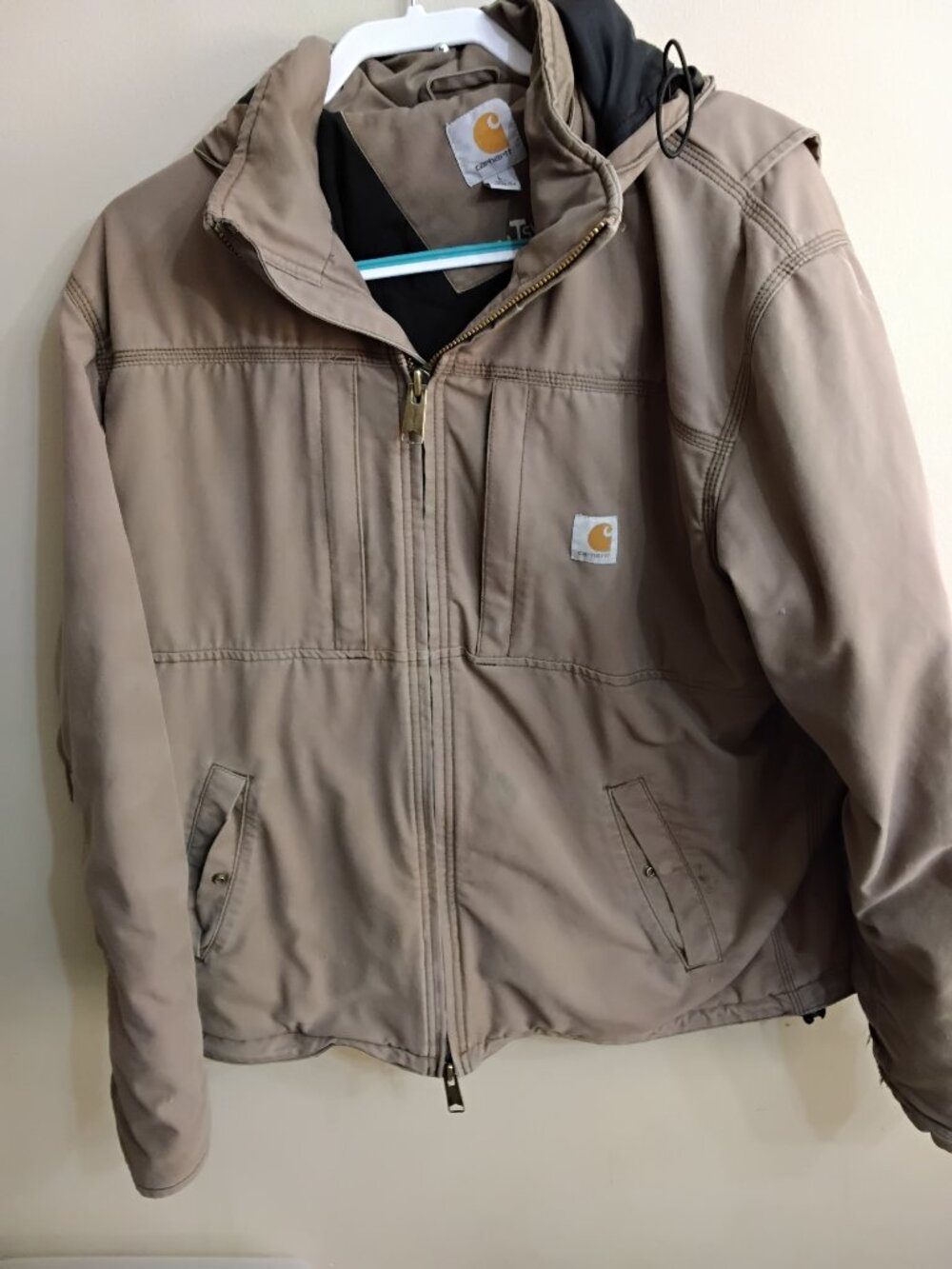 Carhartt Men's Full Swing Cryder Quick Duck Insulated Jacket Brown Size LT